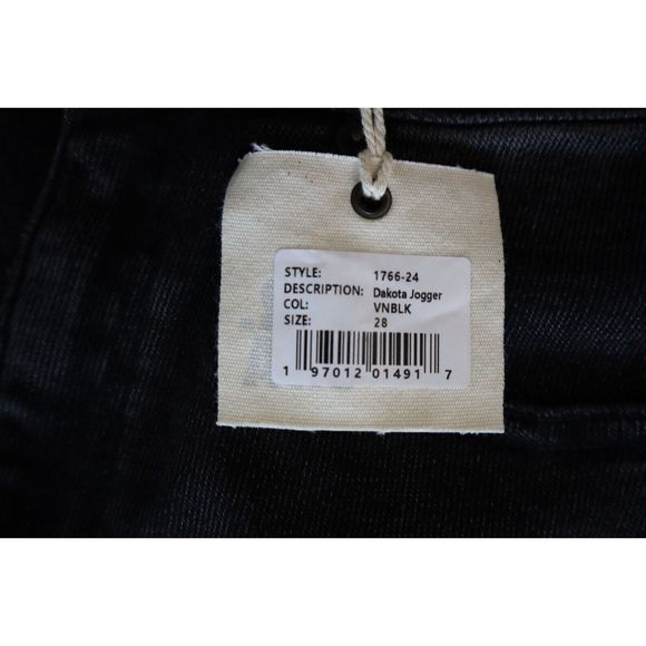 SER.O.YA 1766-24 Men's Sz 28 Vintage Black Dakota Fitted Jogger Pants - Picture 6 of 11
